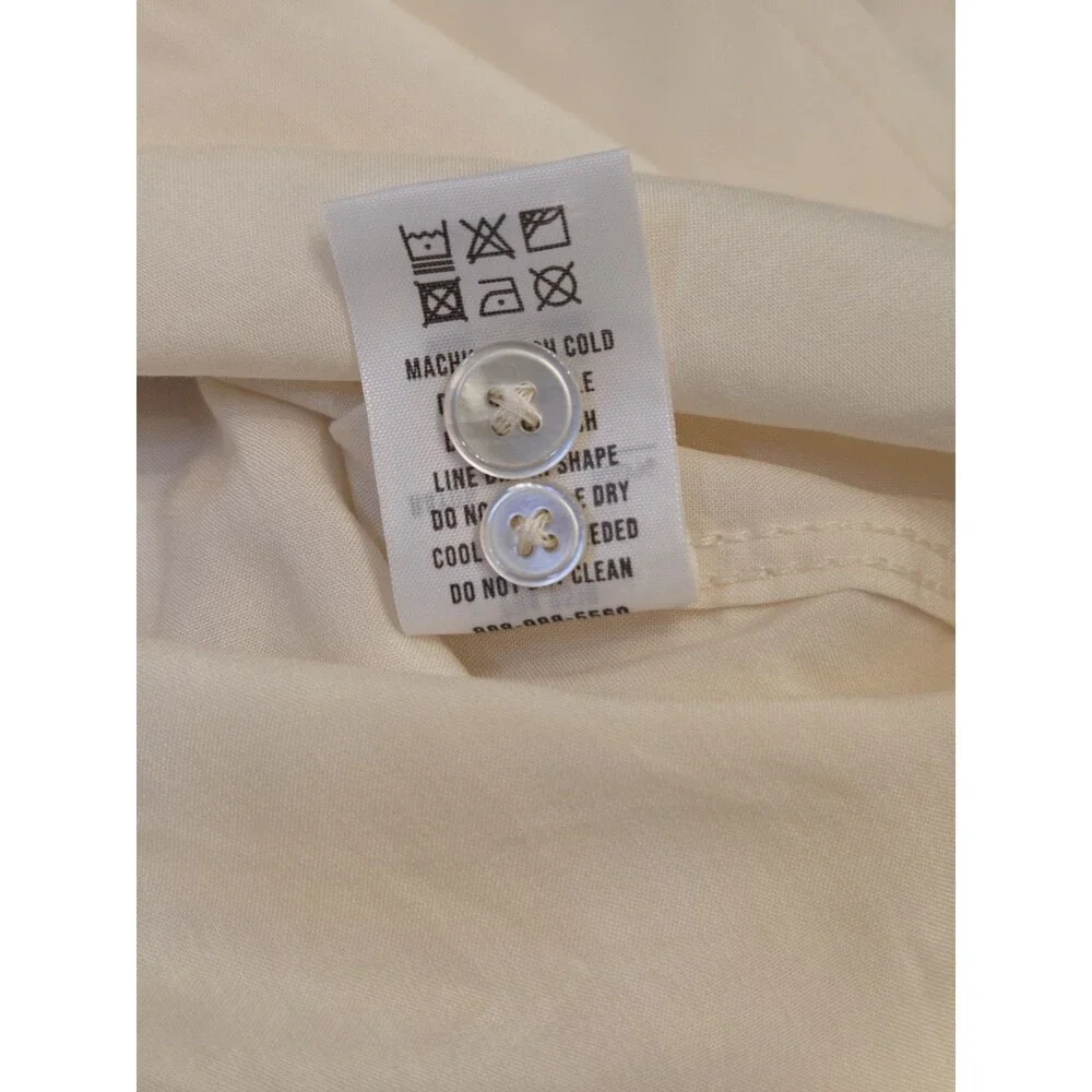 NWT Buck Mason The Poet Shirt Alabaster Rayon Button Front Blouse Womens XS $158 - Picture 6 of 8